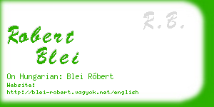 robert blei business card