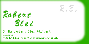 robert blei business card